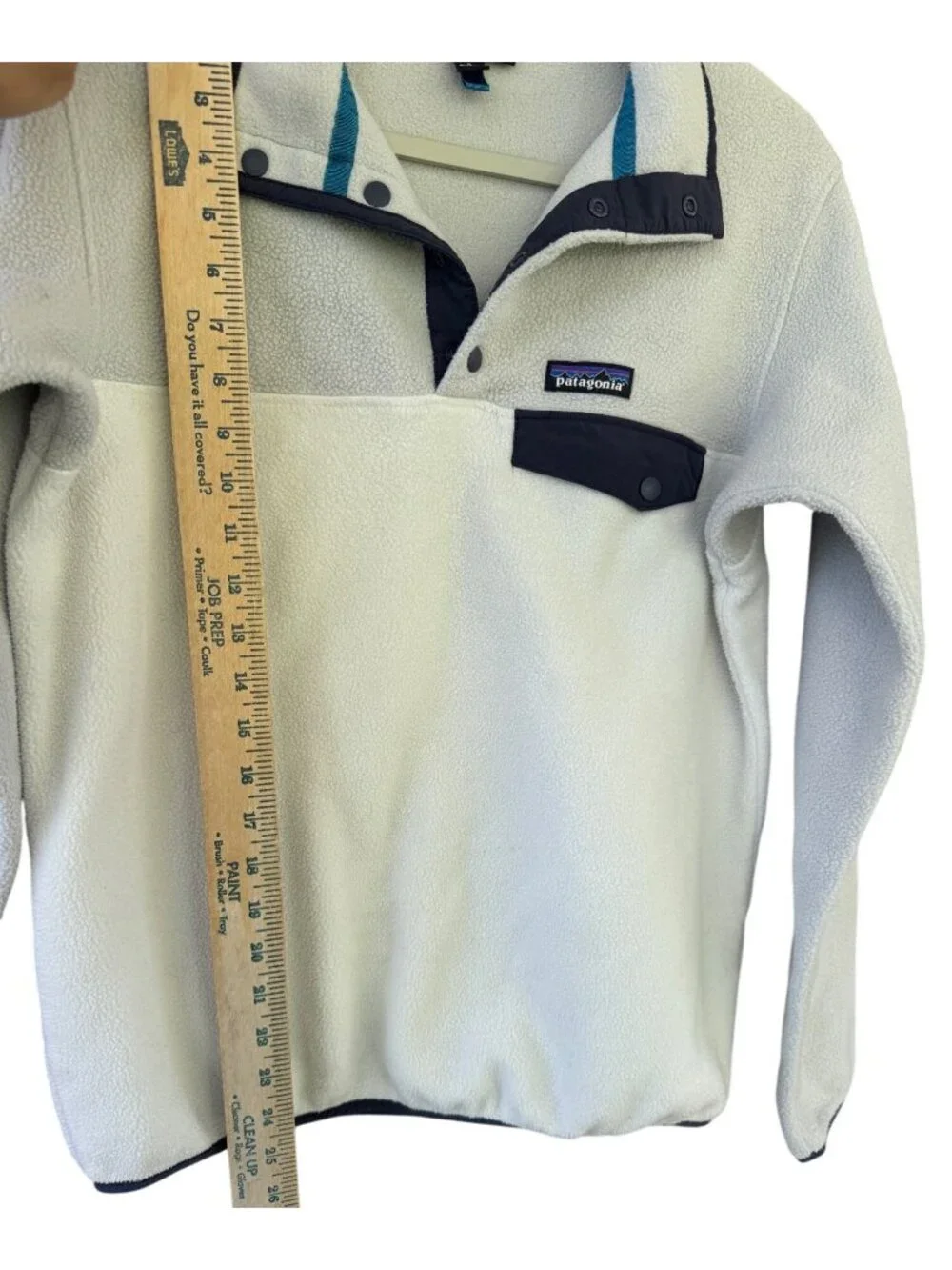 Patagonia Synchilla Snap-T Fleece Pullover Women Small White Black Jacket